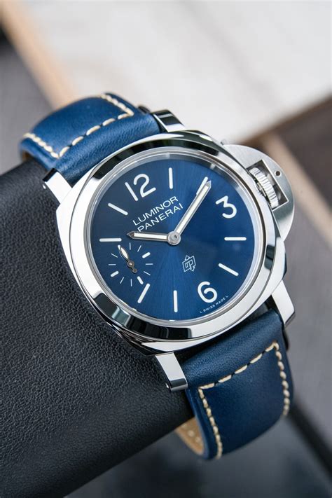 panerai blue leather strap|panerai leather strap for sale.